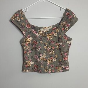 Collective Concepts Floral Cap Sleeve Blouse 1